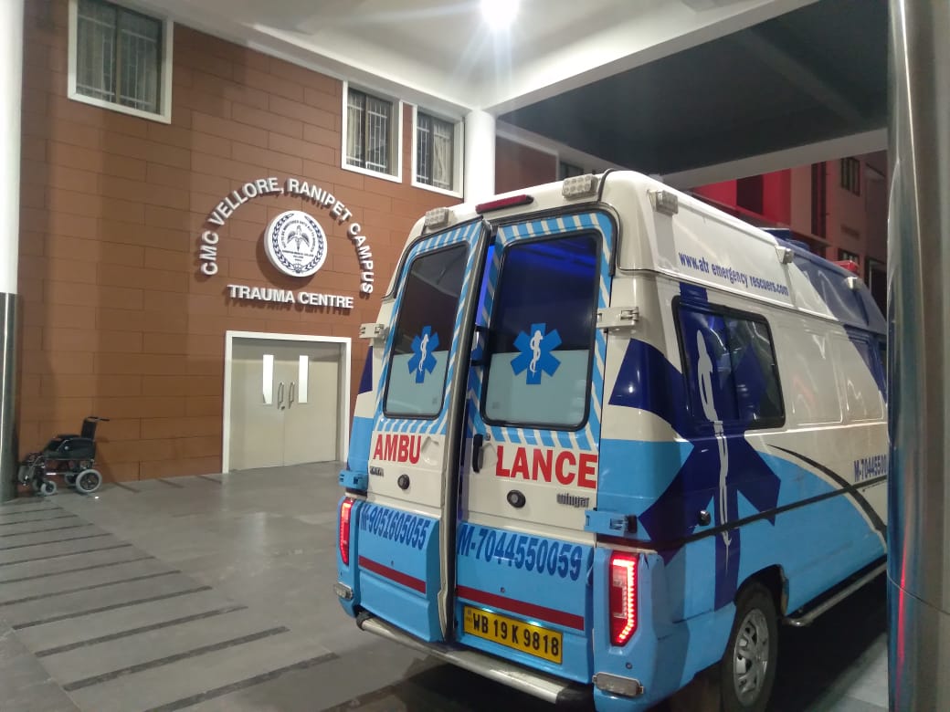 Road ambulance with paramedic crew